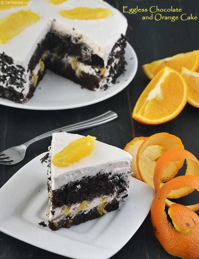 Eggless Chocolate and Orange Cake