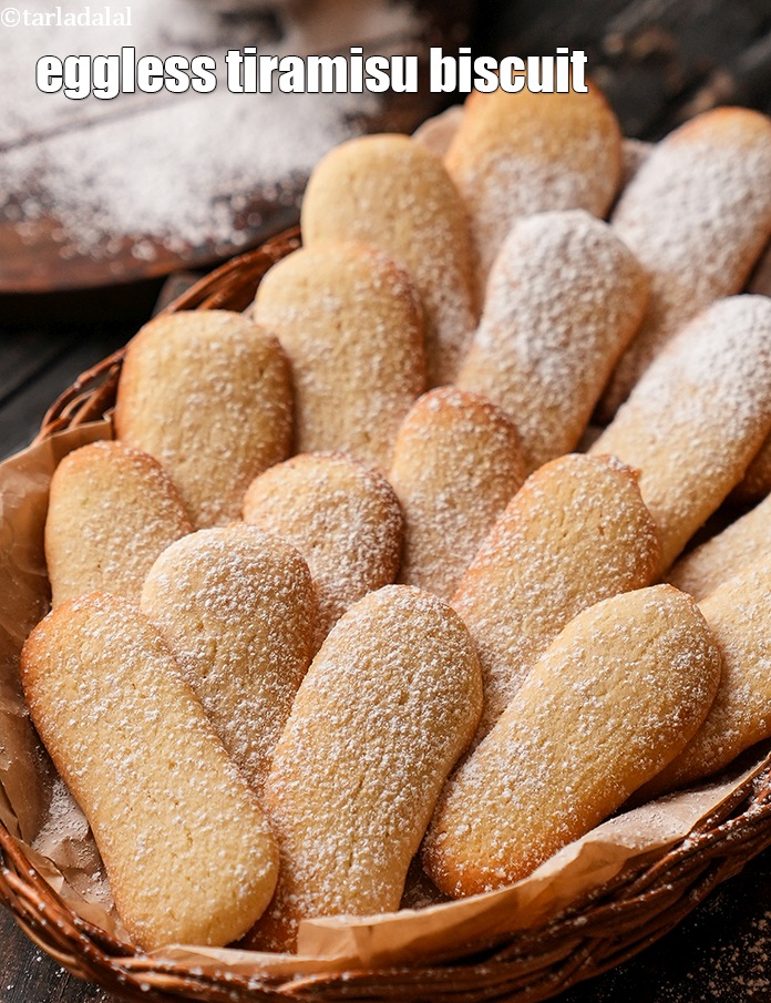 Eggless Tiramisu Biscuits