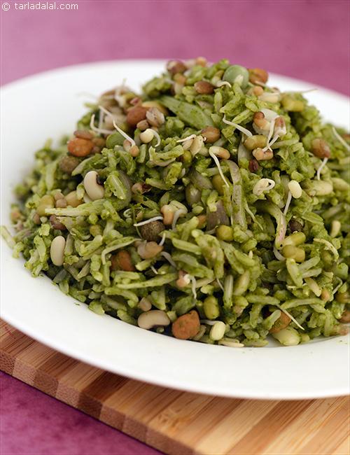 Hariyali Mixed Sprouts Pulao