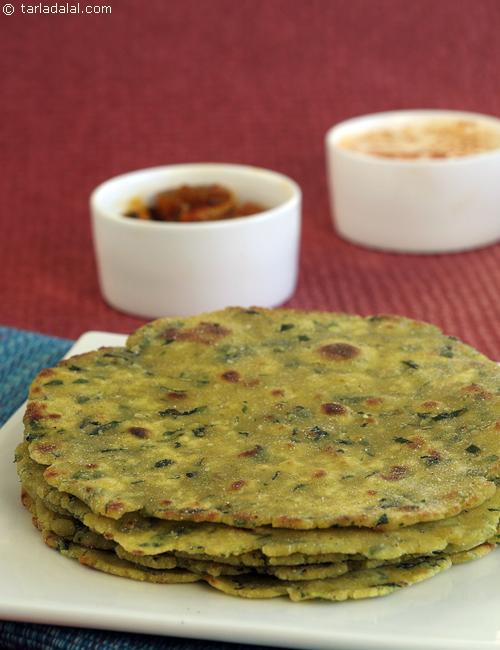 Hariyali Paratha  (  Gluten Free Recipe)