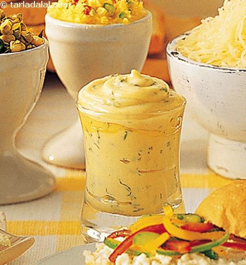 Herbed Mayonnaise is a delicious spread flavoured with herbs.
