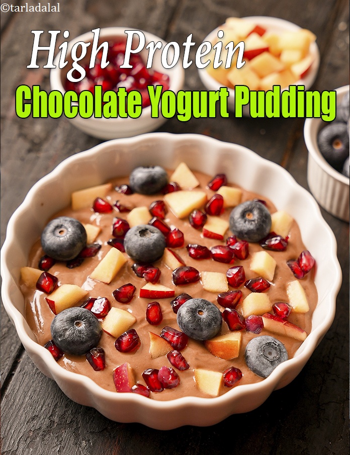 High Protein Chocolate Yogurt Pudding