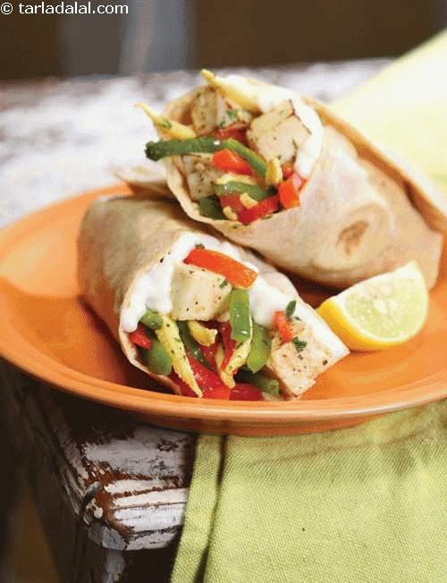 Honeyed Tofu and Pepper Roll ( Wraps and Rolls)