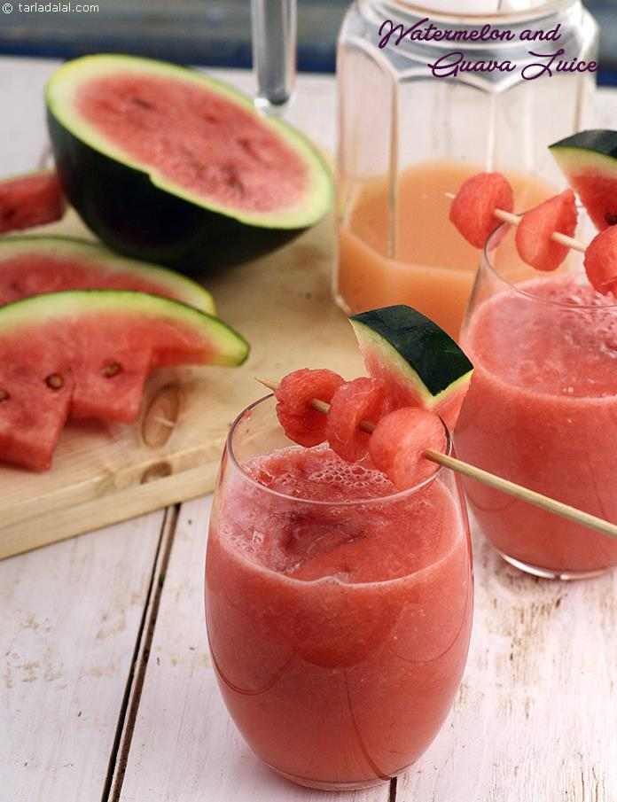 The thoughtful combination of juicy watermelon and pulpy guava laced with lemon juice results in a stunning juice that has a unique mouth-feel. 