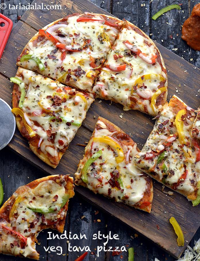 Indian Style Veg Pizza, Tava and Oven Veg Pizza