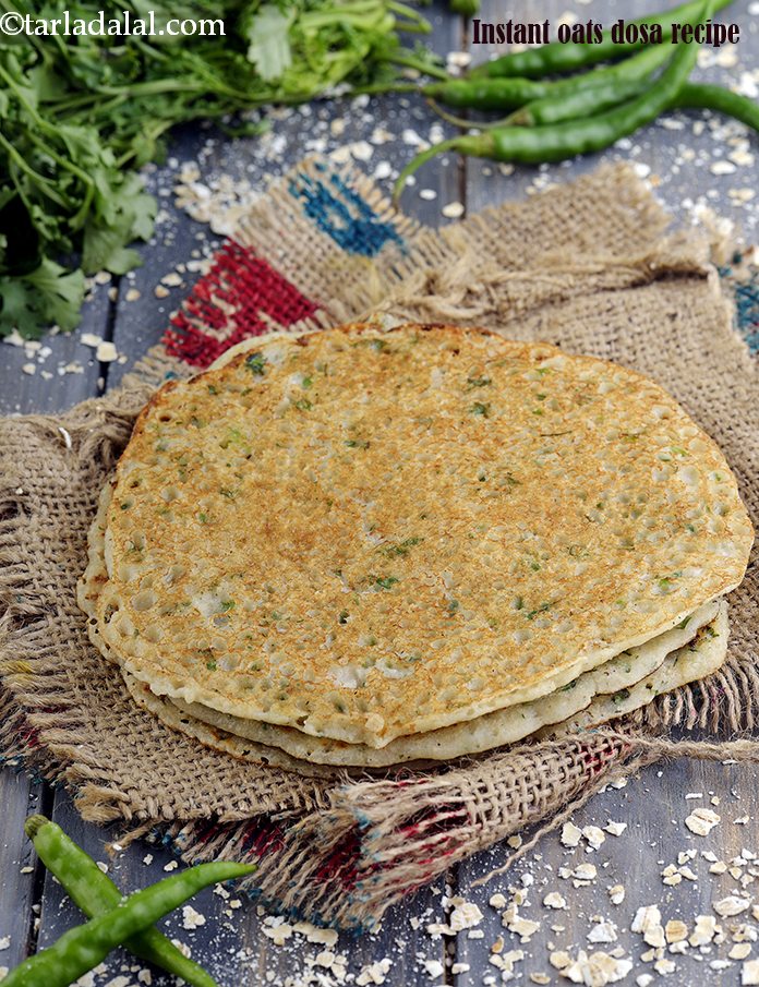 Instant Oats Dosa, South Indian Snack