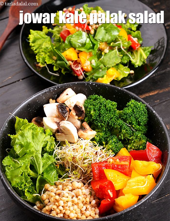 Jowar Kale Palak Veg Antioxidant Healthy Office Salad