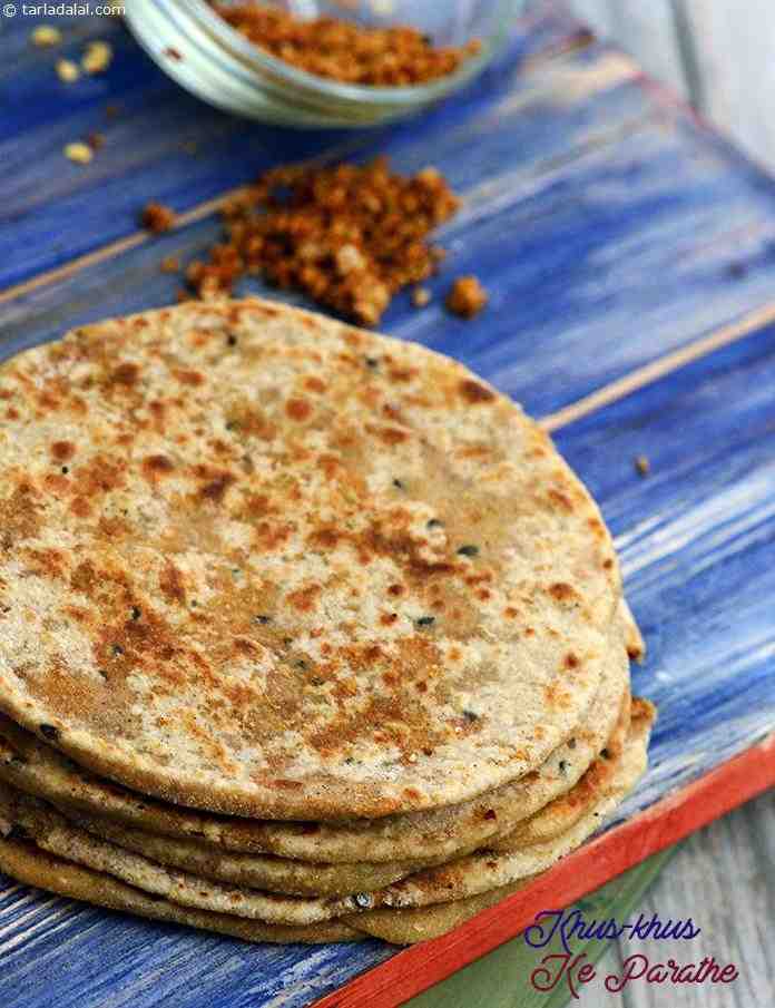 Khus-khus Ke Parathe, khus-khus rich in iron and zinc is made into a stuffing for parathas and wheat germ is added for its high vitamin e content. 