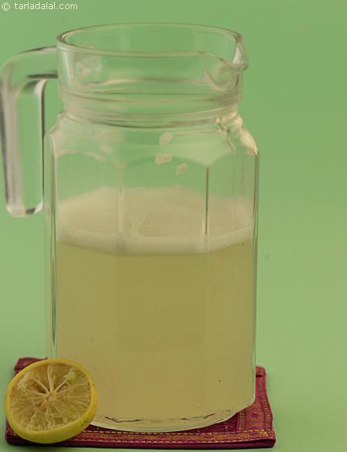 Lemon Cooler, tangy sweet lemon drink flavoured with rose water. 