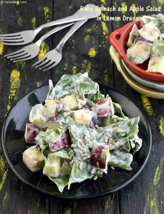Lettuce and Apple Salad with Lemon Dressing ( Healthy Salads Recipe)