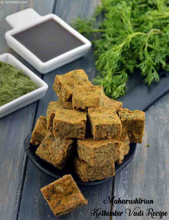 Maharashtrian Kothimbir Vadi Recipe, Deep- Fried