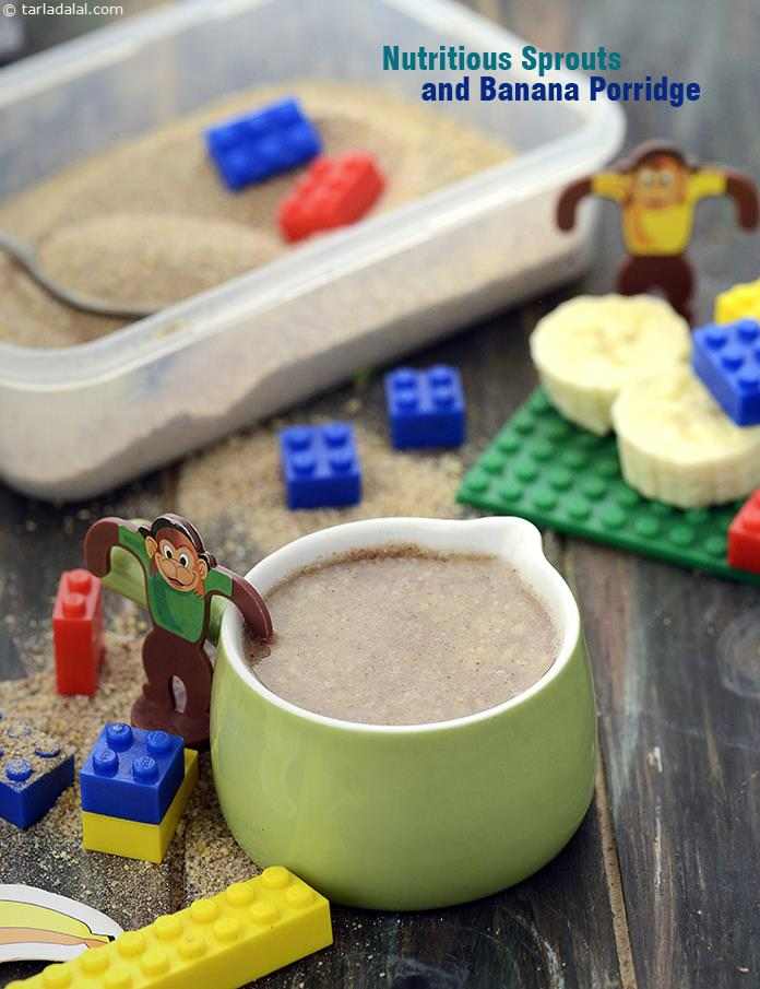 Nutritious Sprouts and Banana Porridge ( Baby and Toddler)
