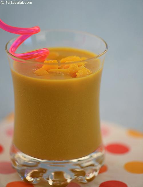 Sweet mango pulp adds taste and flavour to the soya milk making it an irresistible shake.
