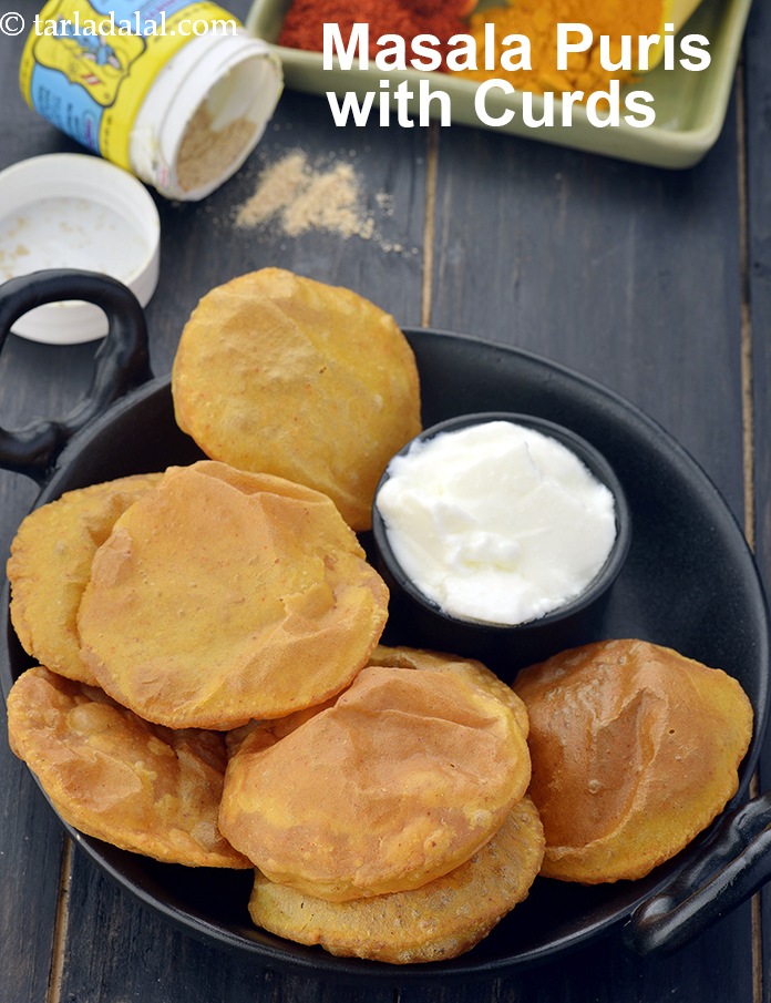 Masala Puris Served with Curds and Chunda, Masala Puri for Breakfast