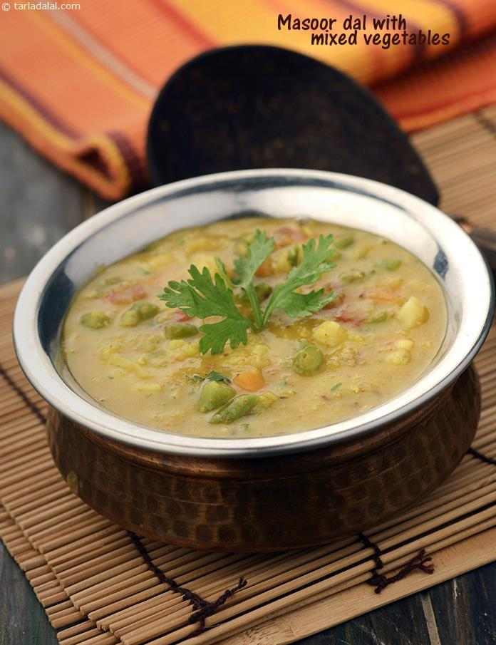 Masoor Dal with Mixed Vegetables