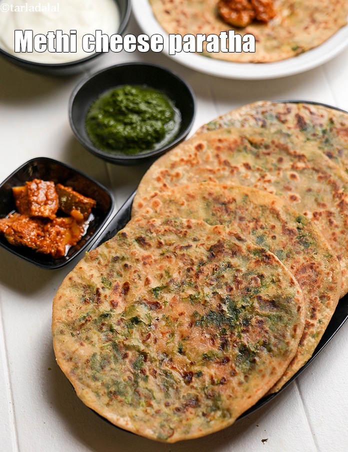 Methi Cheese Paratha Recipe