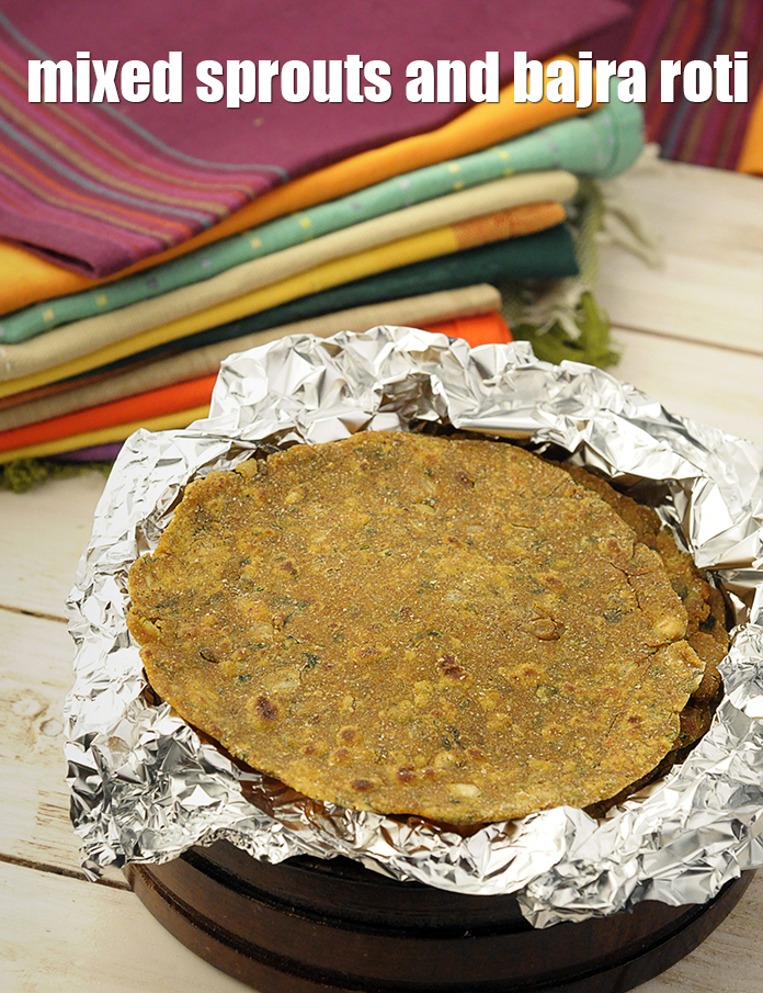 Mixed Sprouts and Bajra Roti