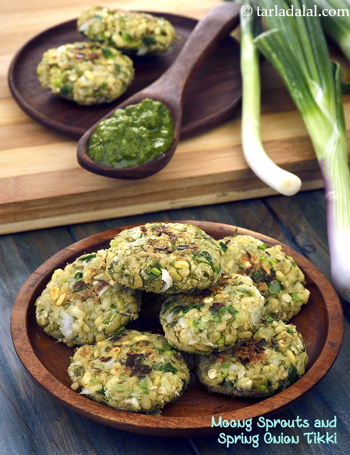 Moong Sprouts and Spring Onion Tikki