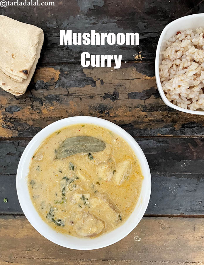 Mushroom Curry, Indian Mushroom Masala Curry