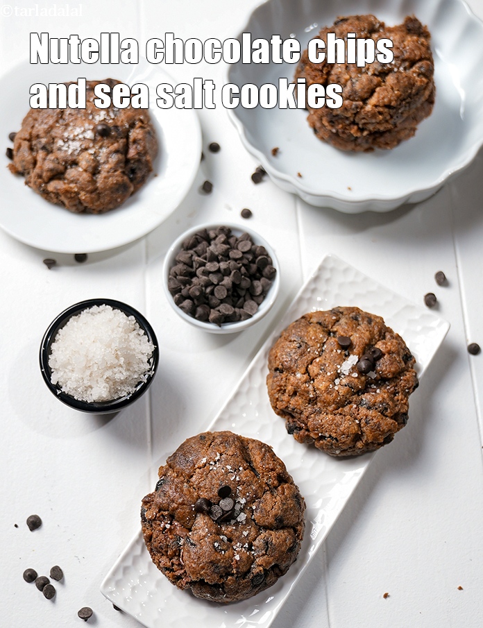Nutella Chocolate Chip and Sea Salt Cookies