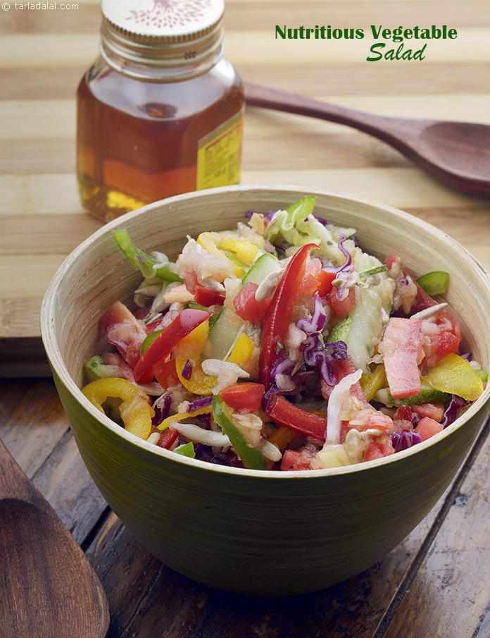 Nutritious Salad, Low Salt and High Fibre Veg Salad