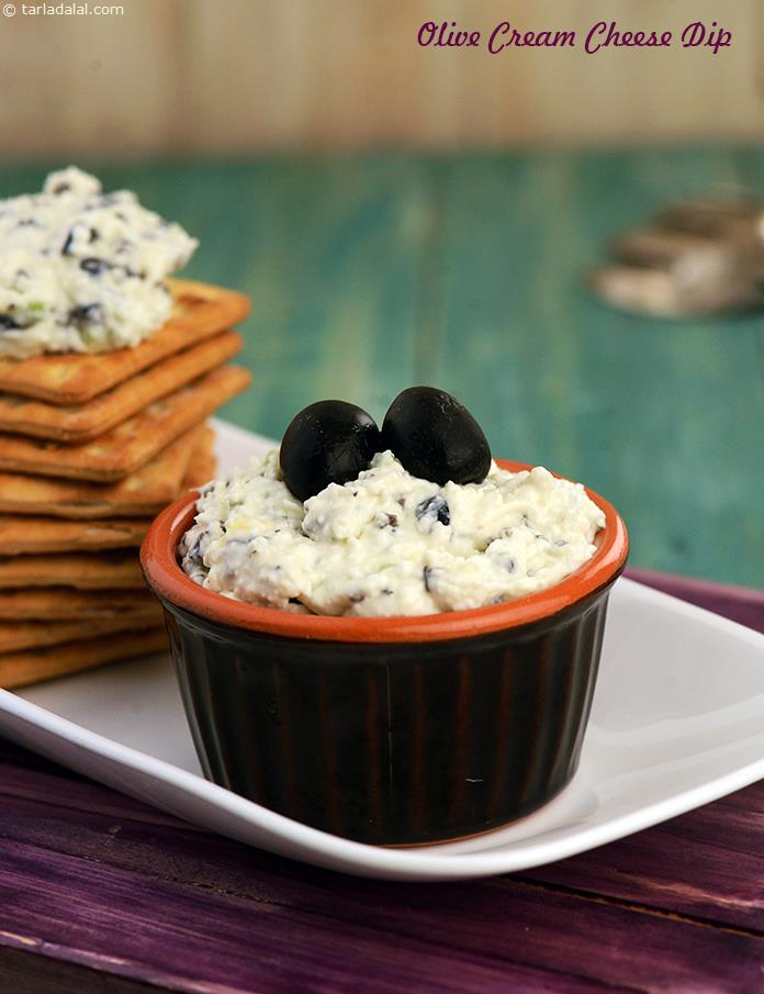 Olive Cream Cheese Dip, a combination of truly authentic Italian flavours, cream cheese, perked up with olives and celery make this delightful recipe. If you make the dip in advance, store it in the refrigerator.
