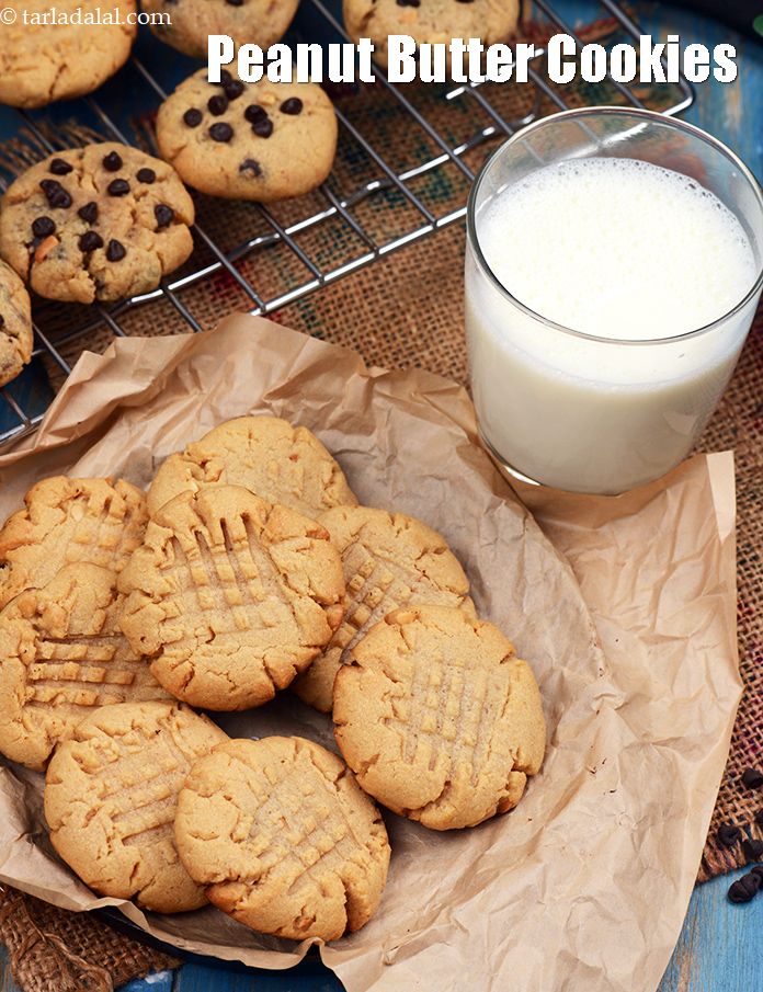 Peanut Butter Cookies, Indian Chocolate Chip Peanut Butter Cookies