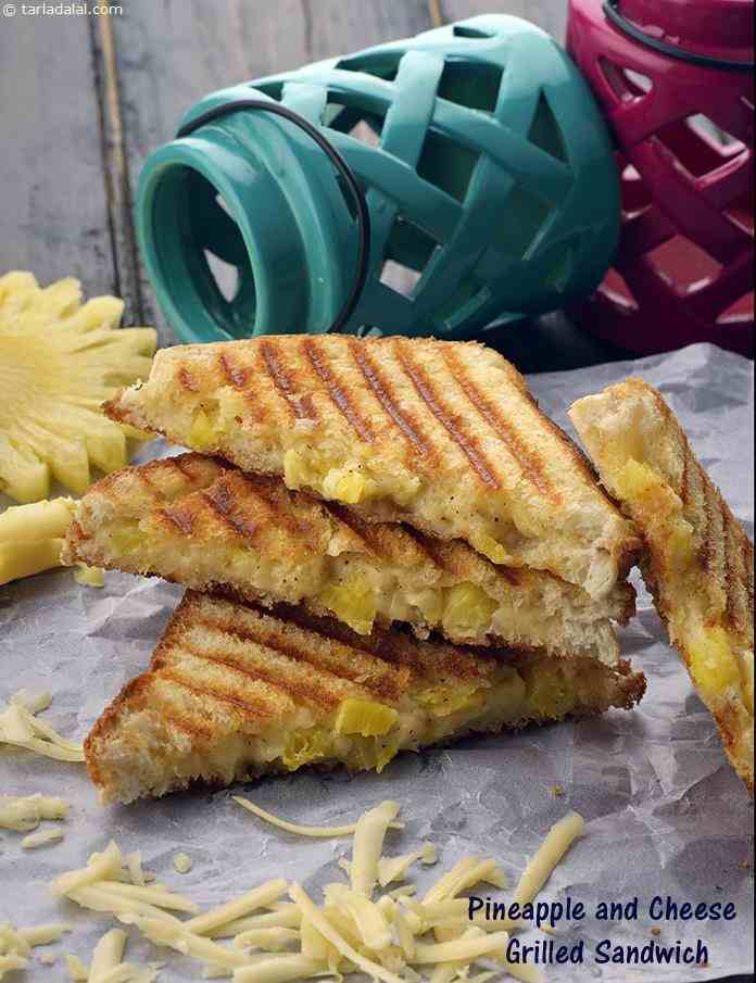 Pineapple and Cheese Grilled Sandwich