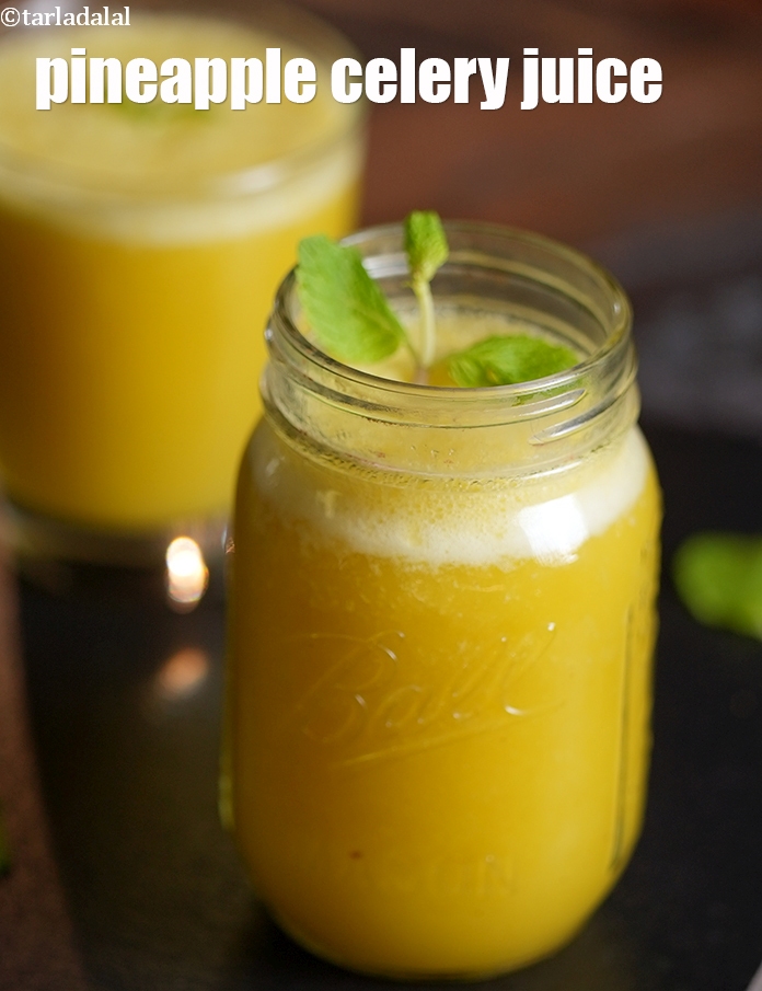 Pineapple Celery Juice, Vitamin B1 Rich Juice