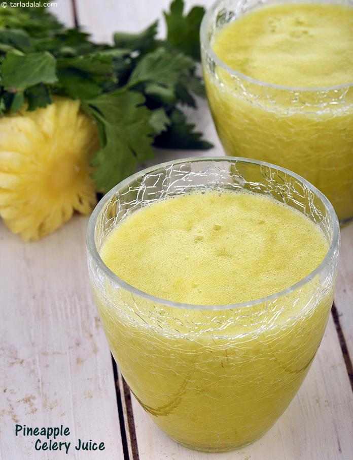 Pineapple Celery Juice ( Cooking with 1 Tsp Oil)