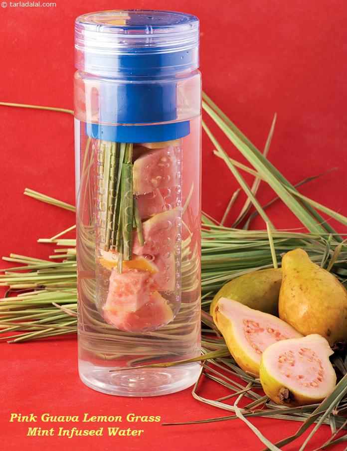 Pink Guava Lemon Grass Infused Water