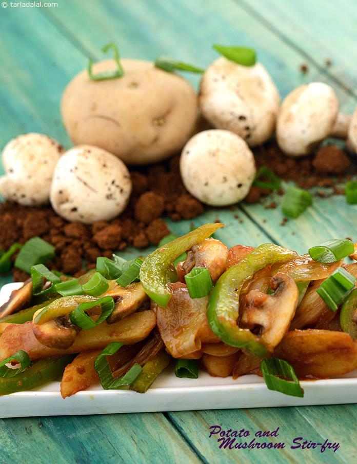 Potato and Mushroom Stir Fry