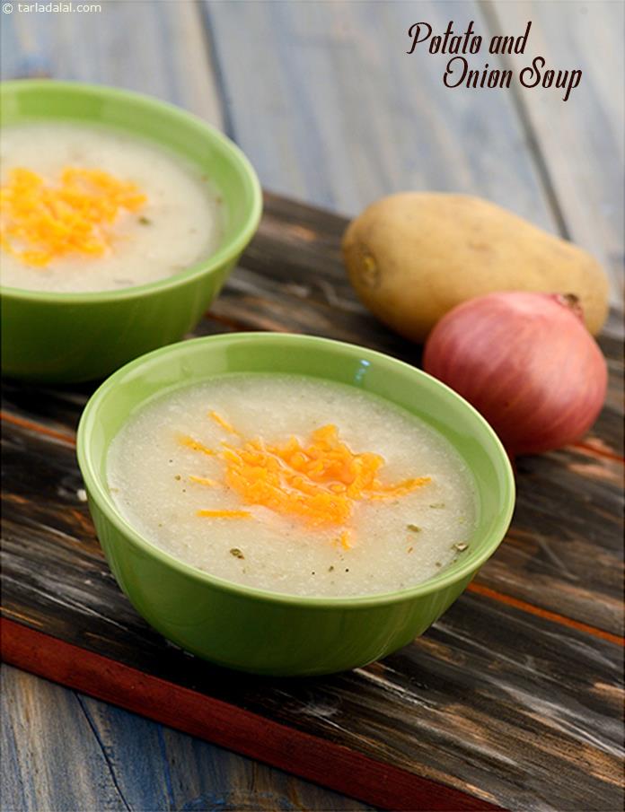 Potato and Onion Soup, carbohydrates tend to be the best tolerated nutrient in early pregnancy, so this soup creamy soup that is brightened up with the addition of grated carrots is a boon for those days. 