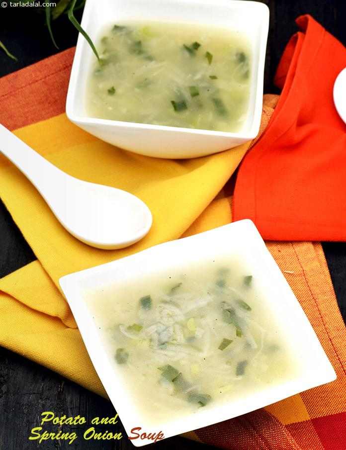 Potato and Spring Onion Soup (  Cooking Under 10 Minutes )