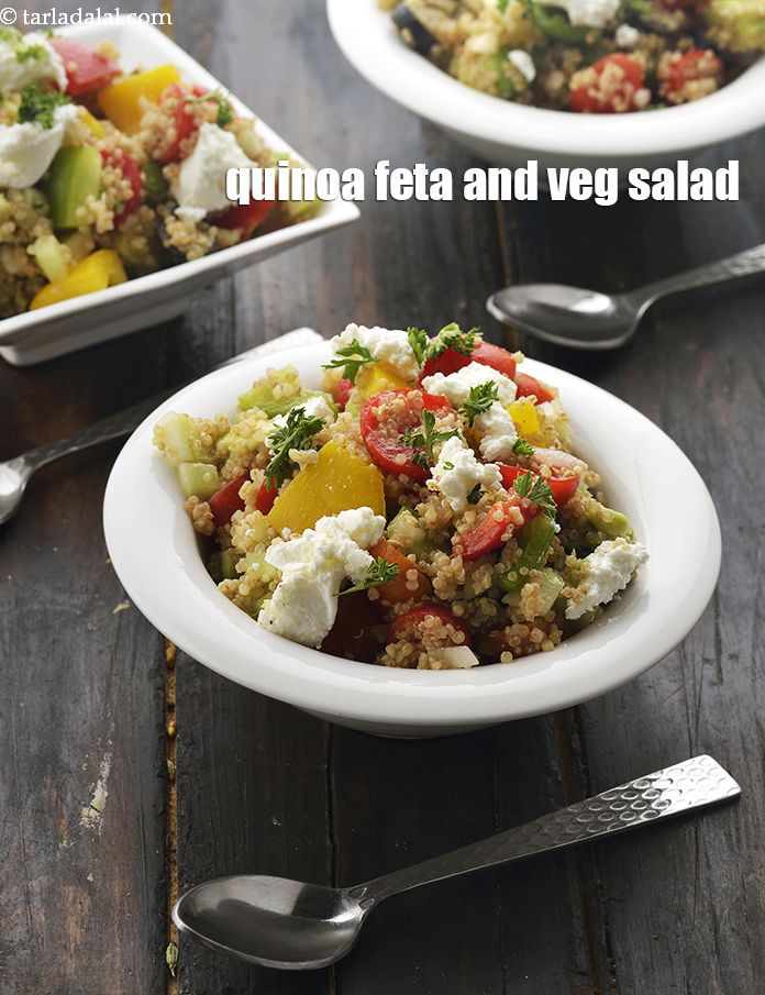 Quinoa Feta and Mixed Veg Salad