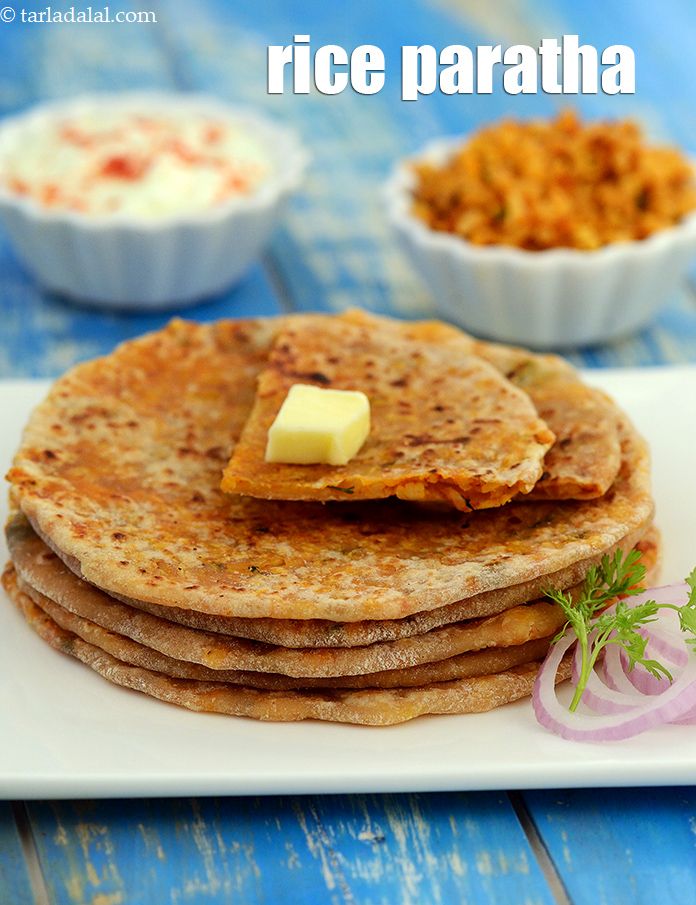 Rice Paratha, Stuffed Rice Paratha with Left Over Rice