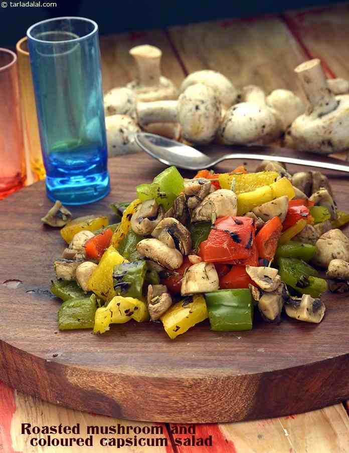 Roasted Mushroom and Coloured Capsicum Salad