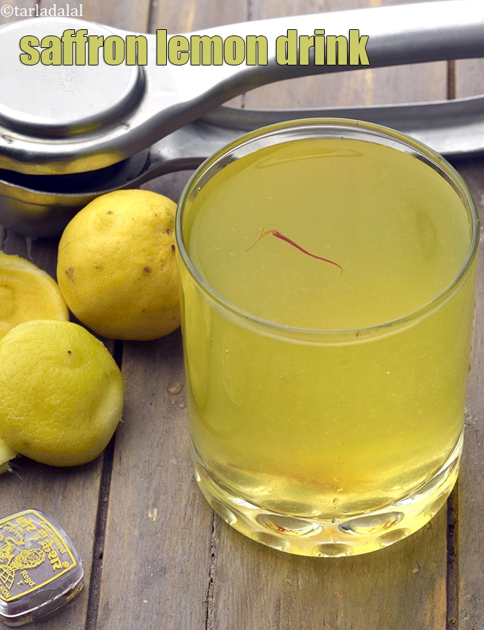 Saffron Lemon Drink, Kesar and Lemon Drink