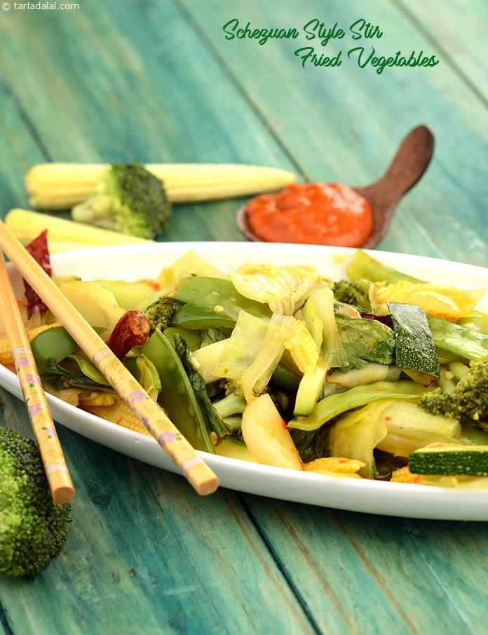 Schezuan Style Stir Fried Vegetables