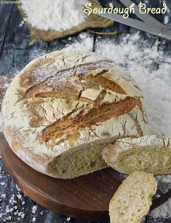 Sourdough Bread, Homemade Eggless Sourdough Bread