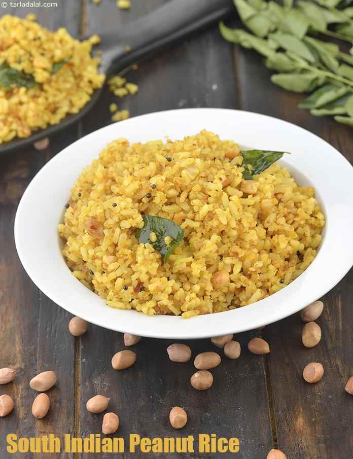 South Indian Peanut Rice, Verkadalai Sadam Recipe