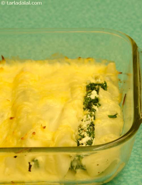Spinach and Cottage Cheese Canneloni