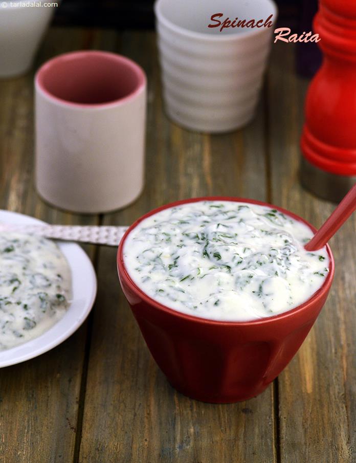 Spinach Raita (  Low Calorie Healthy Cooking)