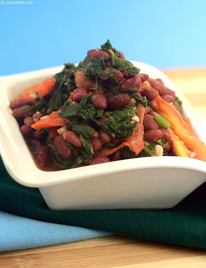 Rajma and Palak Stir-fry, chatpata flavours and good health in every bite.