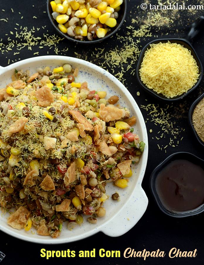 Sprouts and Corn Chatpata Chaat