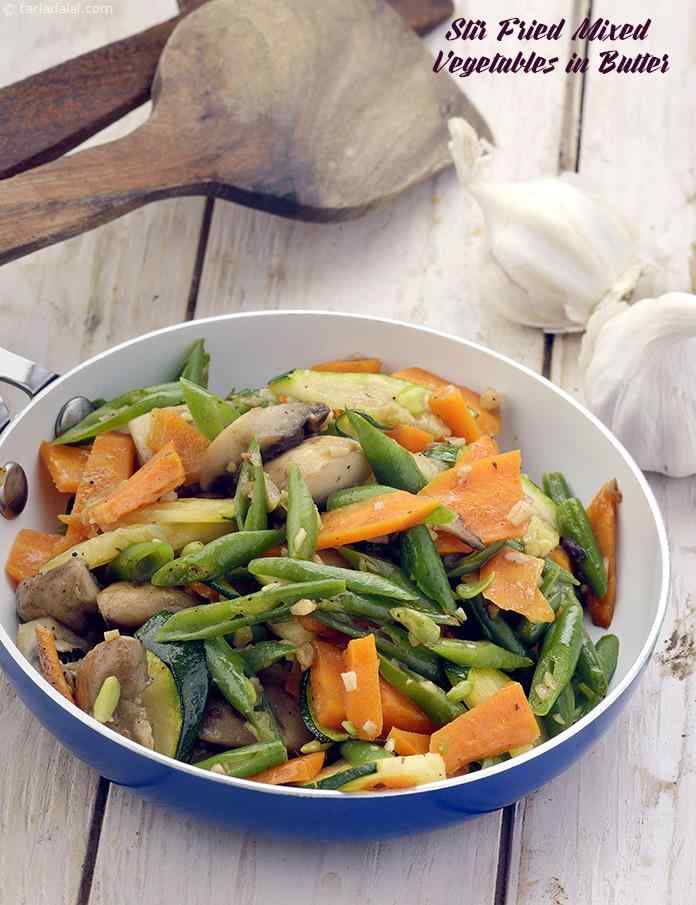 Stir Fried Mixed Vegetables in Butter
