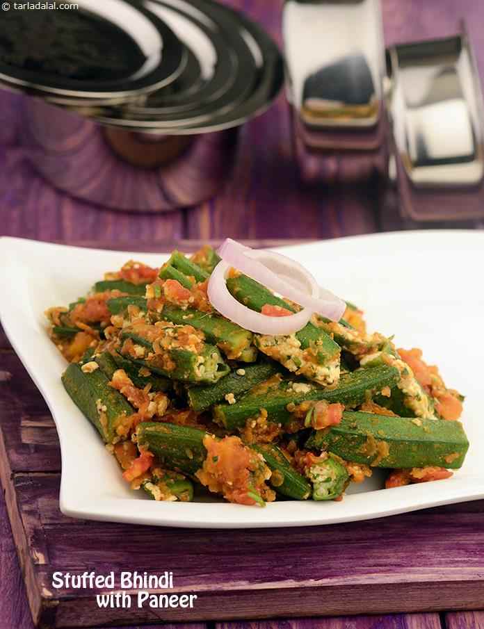 What makes the Stuffed Bhindis with Paneer all the more delightful is the thoughtful combination of spices, tomatoes and onions, which makes the dish extremely aromatic and tasty.