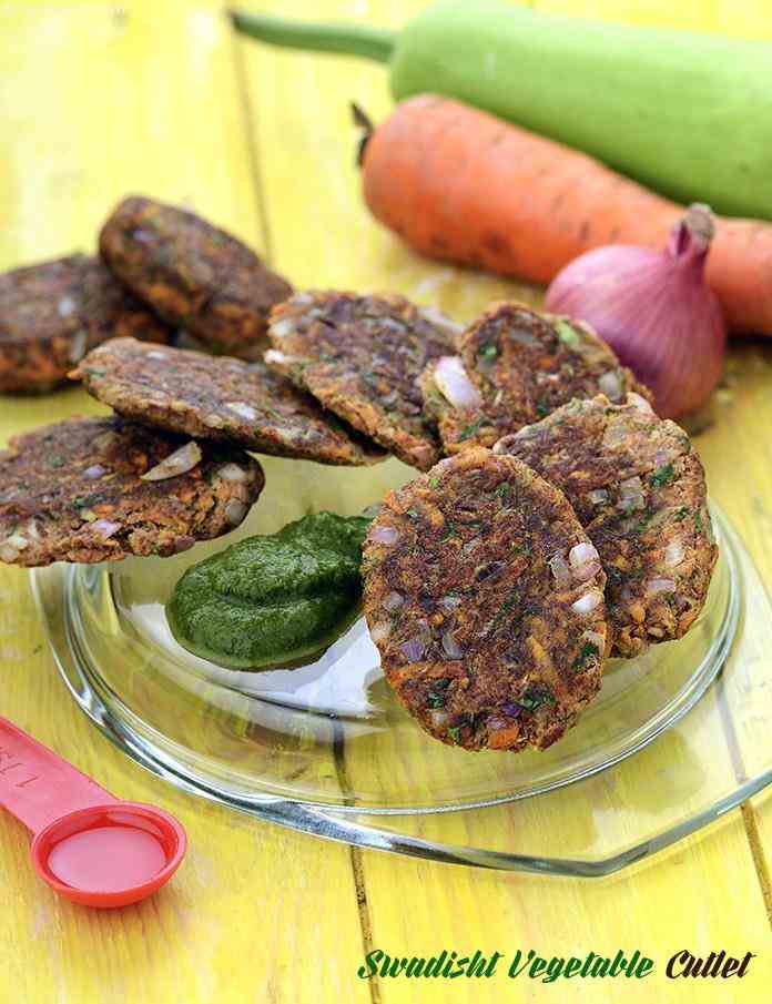 Swadisht Vegetable Cutlet has an amazing flavour and perfect texture.Made with an assortment of veggies like carrots and bottle gourd, this nutrient rich snack is quite satiating. 