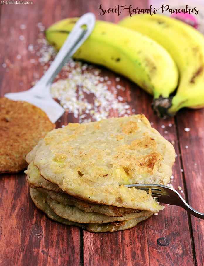 A delectable meal deserves a sweet finish. So, say goodbye to the dining table with these banana and coconut flavoured pancakes.