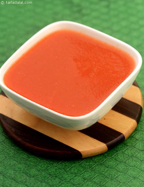 Tomato Sauce for jains made from bottle gourd can be used in a varietyof Indian and international dishes.